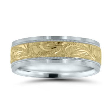 NT16615 two toned wedding band