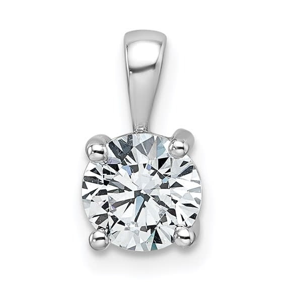 1 carat Lab Round Pendant (chain not included)