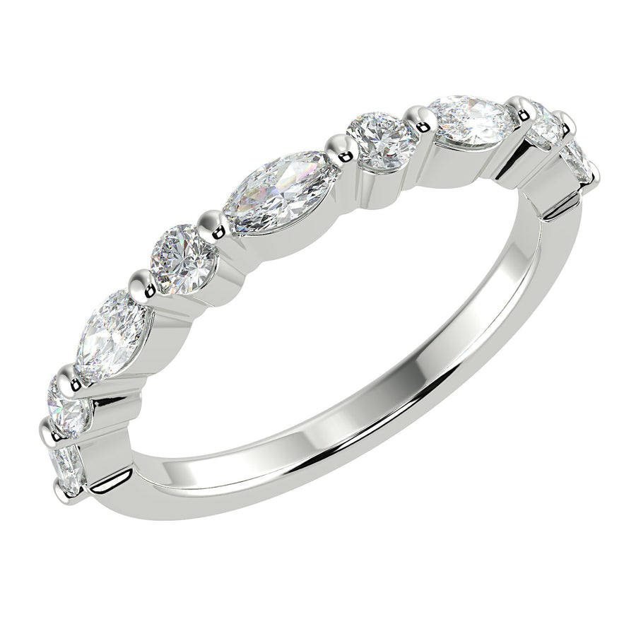 Alternating Round & Marquise Band 0.50 carat