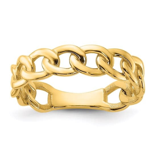 5mm 14kt Yellow Gold Curb Ring