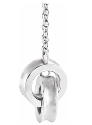 87077 Interlocking Gold Circle Necklace