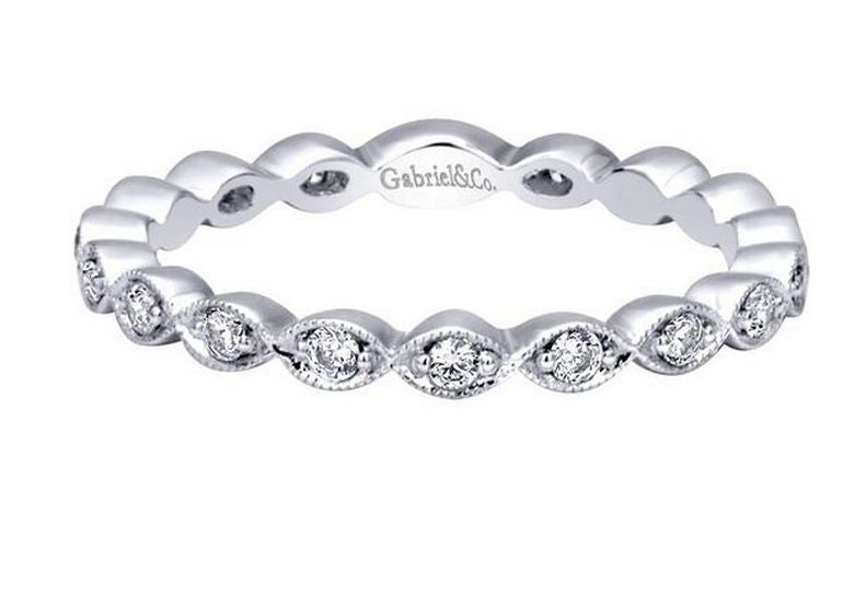 Gabriel LR4794 14kt white gold stackable band