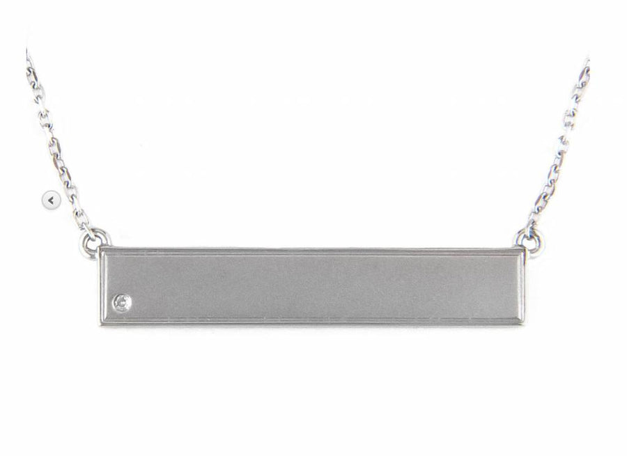 N0952SL silver bar necklace