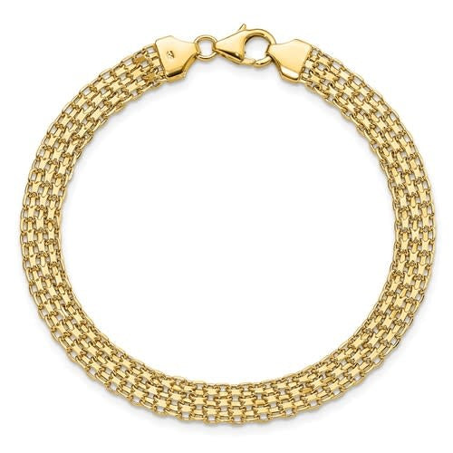 14kt Yellow Gold  Polished Fancy Link Bracelet